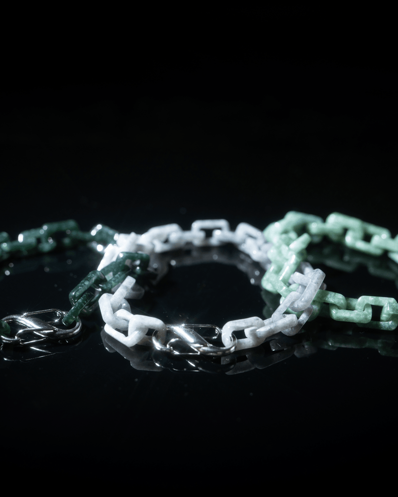 Hermes Link Jade Bracelet