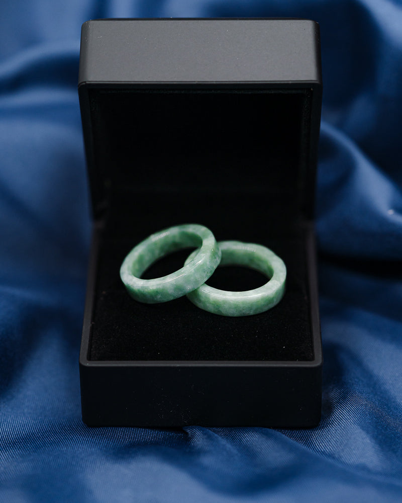 Ring - Green Flat Jade Band Ring