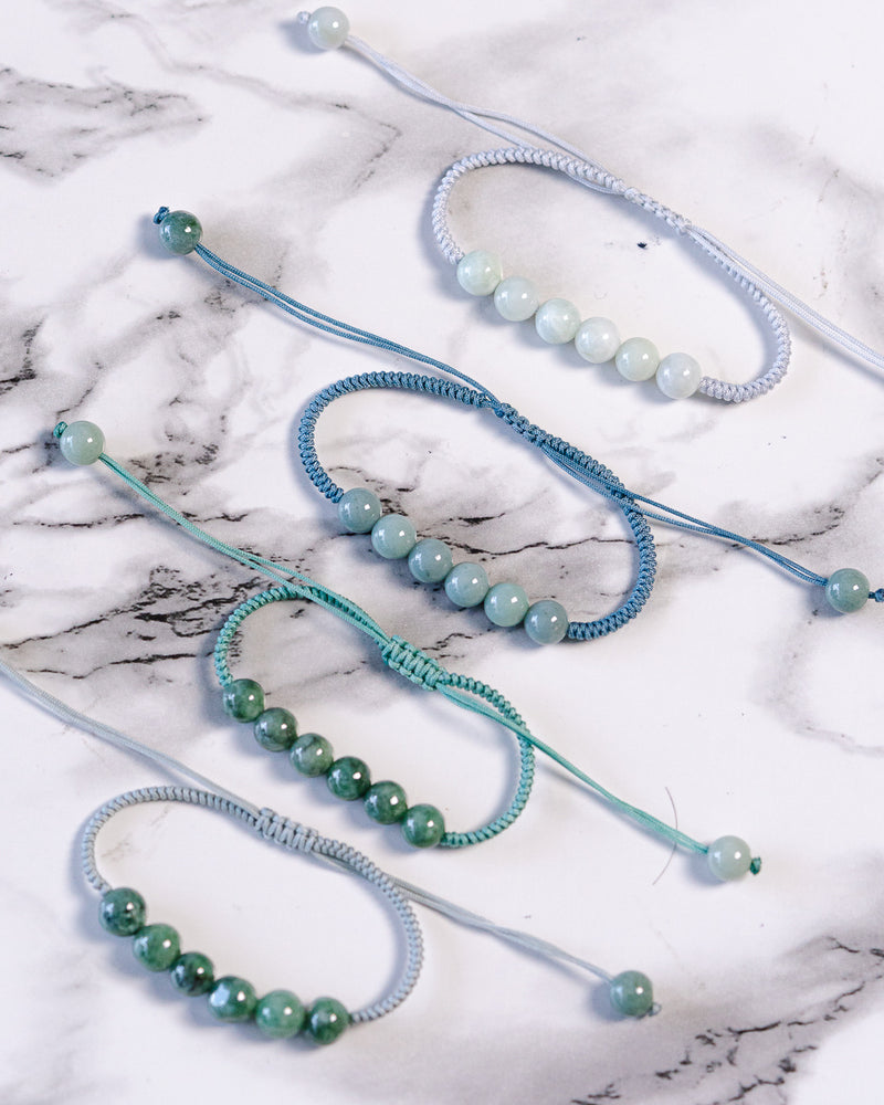 Six Beaded Jade Rope Bracelet