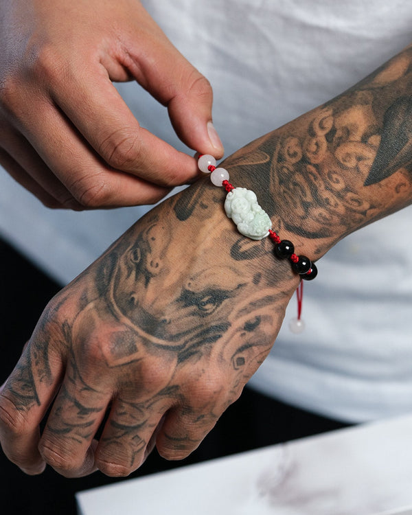 Pixiu Jade Red Rope Bracelet
