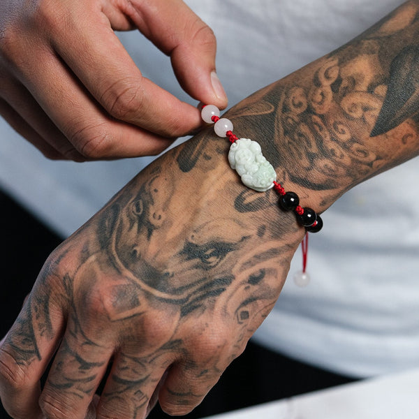 bijou ブレスレット Pixiu Jade Red Rope Bracelet – The Jade Jewelers