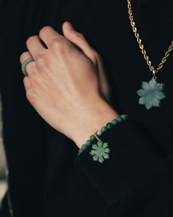 Green Filipino Sun Jade Bracelet