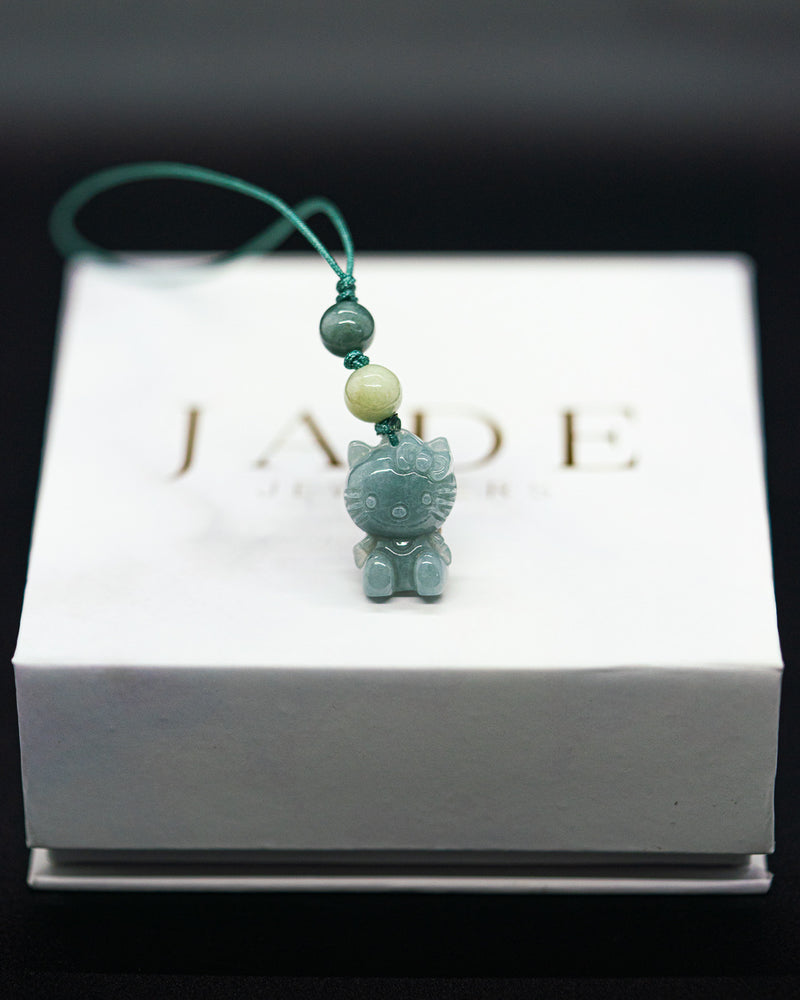 Jade Hello Kitty Phone Charm