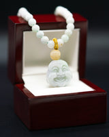 Jade Buddha Head Beaded Necklace