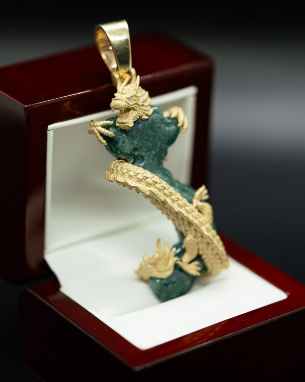 14k Gold Dragon Vietnam Pendant