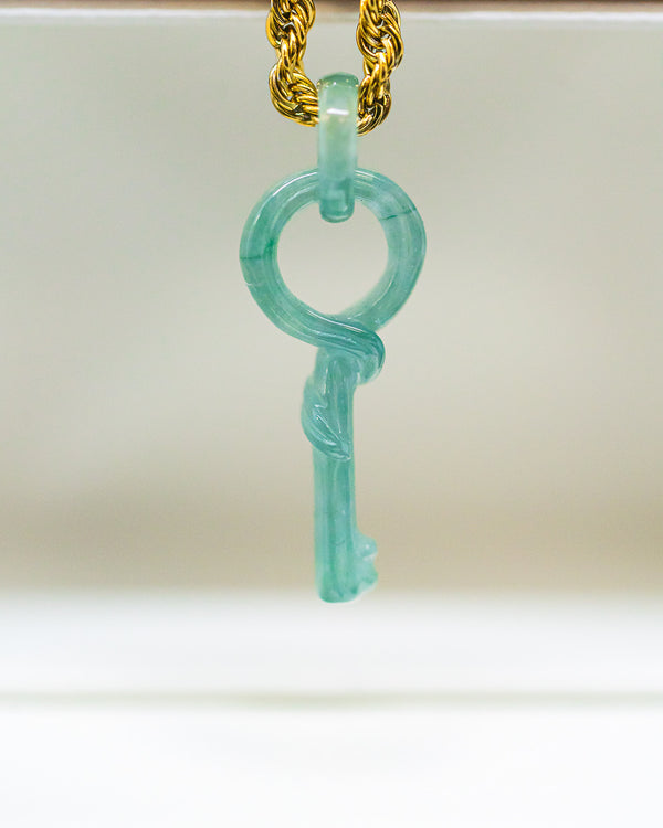 Micro Key Link Jade Pendant