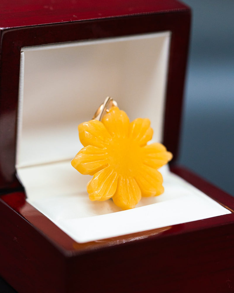 Micro Golden Jade Filipino Sun Pendant
