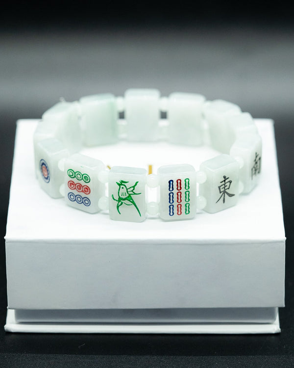 White Jade Mahjong Bracelet