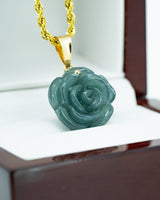 Micro Rose Jade Pendant