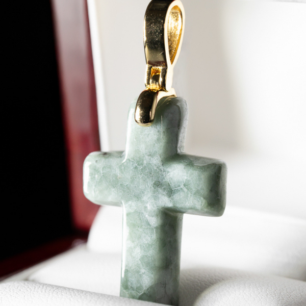 Micro cross Jade Pendant 2.0