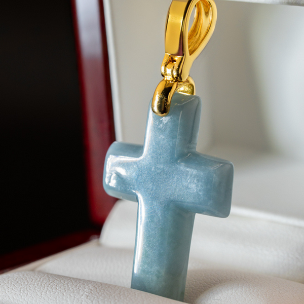 Micro cross Jade Pendant 2.0