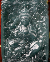 Meditating Buddha Tranquility Blue Water Jade Pendant