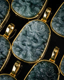 Golden Dragon Flying over 4 Seas Jade Pendant