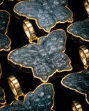 Golden Wrapped Butterfly Jade Pendant
