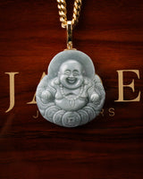 Blue Water Buddha Lucky Coin Jade Pendant