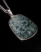 White Golden Flying Over 4 Seas Jade Pendant