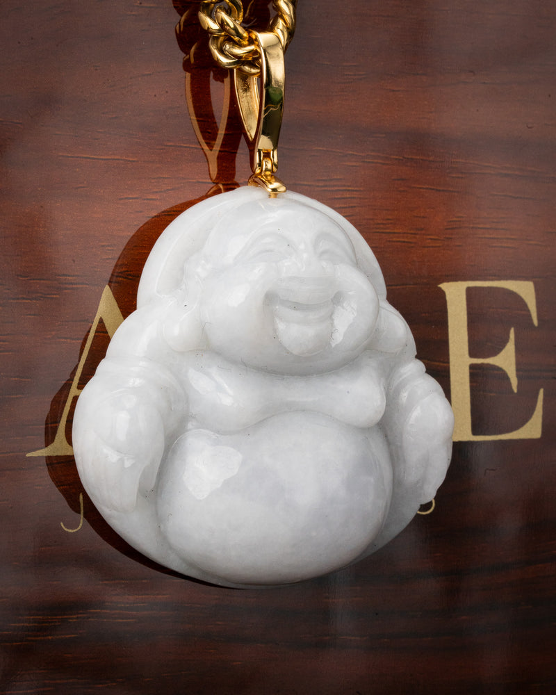 Laughing Buddha Jade Pendant