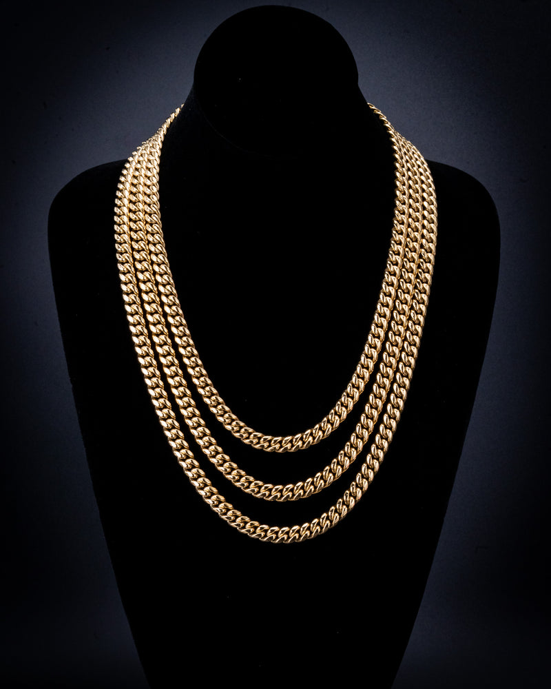 8mm Gold Cuban Chain