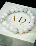 2 Tone White Full Beaded Bracelet