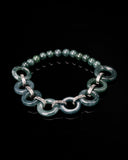 Beaded Donut Chain Linked Jade Bracelet
