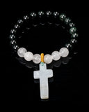 Cross Charm Balance Jade Bracelet
