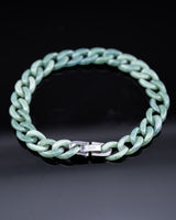Green Cuban Link Jade Bracelet