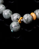 Large Green Bead Charm Jade Bracelet
