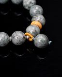 Large Green Bead Charm Jade Bracelet