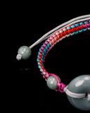 Donut Jade Multicolor Rope Bracelet