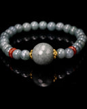 Small Beaded Large Bead Charm Jade Bracelet