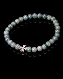 Silver Cross Jade Bracelet