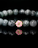 Pink Sakura Charm Jade Beaded Bracelet