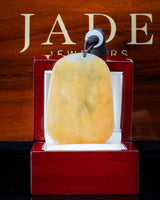 Red/White Guan gong Jade Pendant