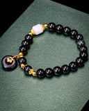 Golden Flower Harmony Jade Bracelet