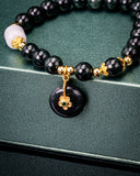 Golden Flower Harmony Jade Bracelet