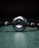 Black Disk Jade Bead Rope Bracelet