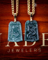 Micro Dragon/Phoenix Jade Pendant