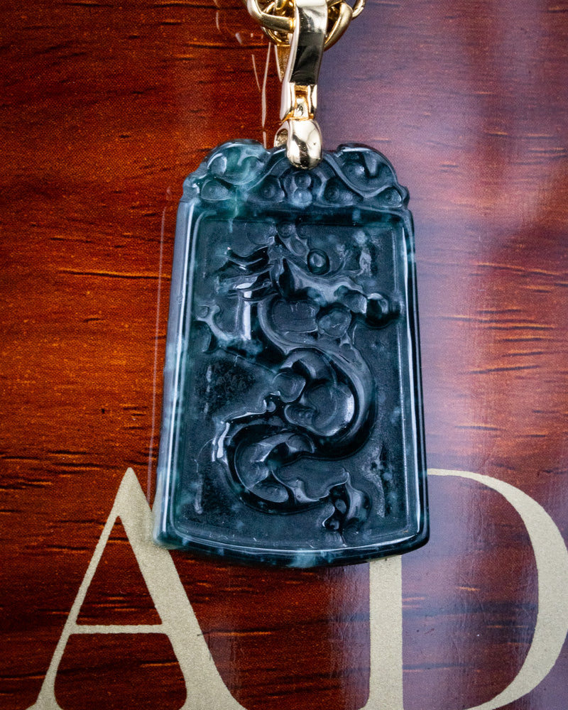 Micro Dragon/Phoenix Jade Pendant