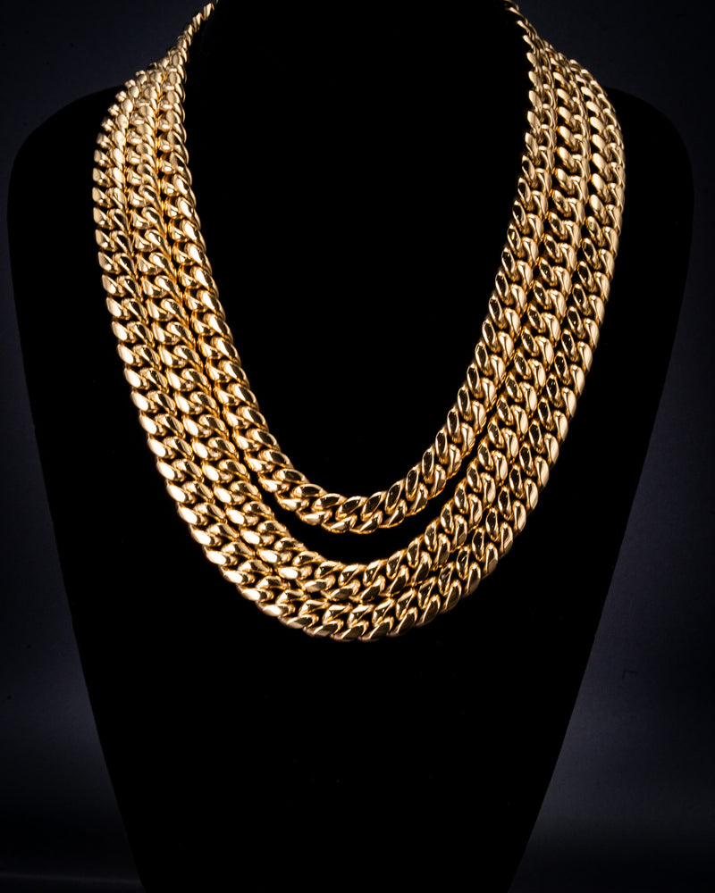 12mm Gold Cuban Chain