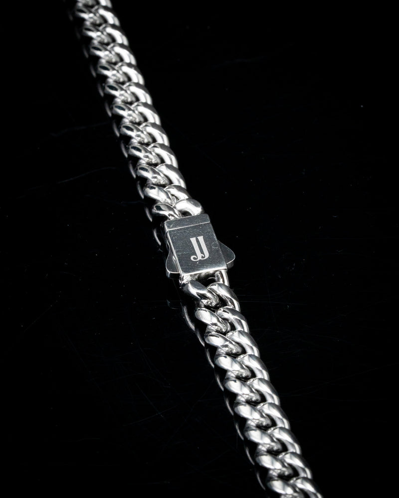6mm White Gold Cuban Chain