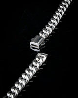 8mm White Gold Cuban Chain