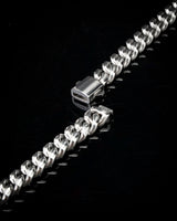 10mm White Gold Cuban Chain