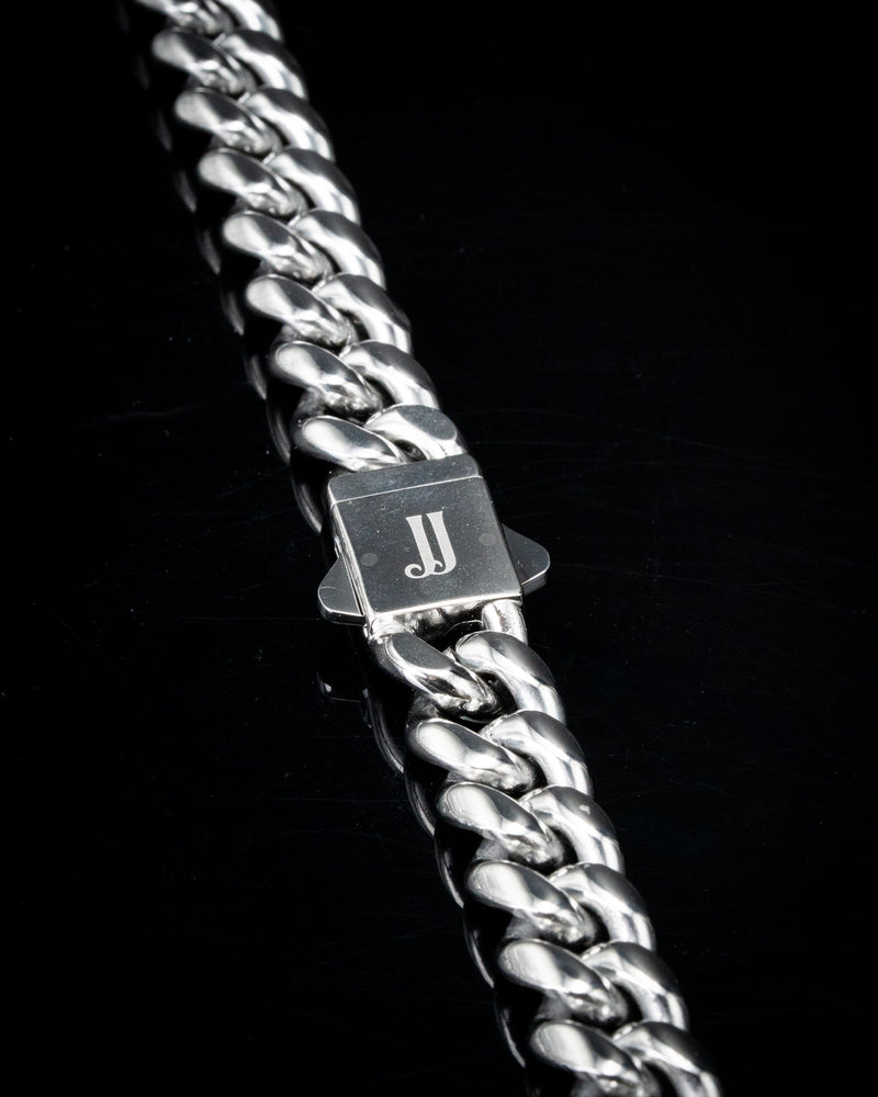 10mm White Gold Cuban Chain