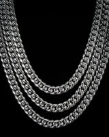 10mm White Gold Cuban Chain