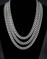 10mm White Gold Cuban Chain