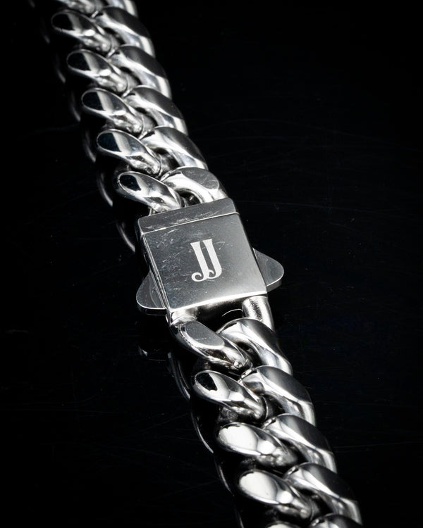 12mm White Gold Cuban Chain