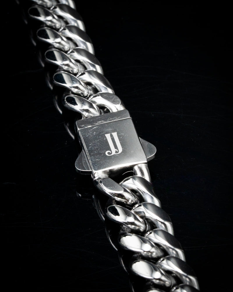 12mm White Gold Cuban Chain