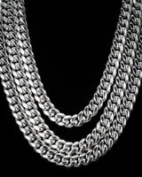 12mm White Gold Cuban Chain