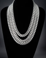 12mm White Gold Cuban Chain