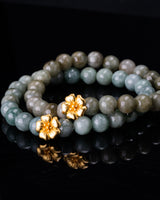 Golden Sakura Flower Jade Bracelet